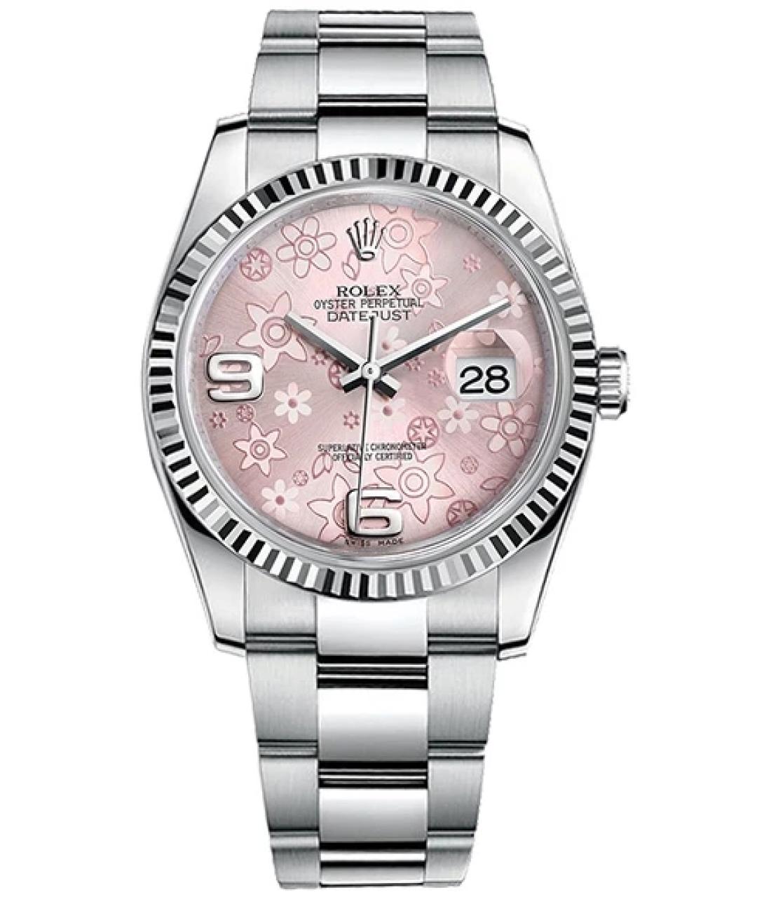 ROLEX Розовые часы, фото 1