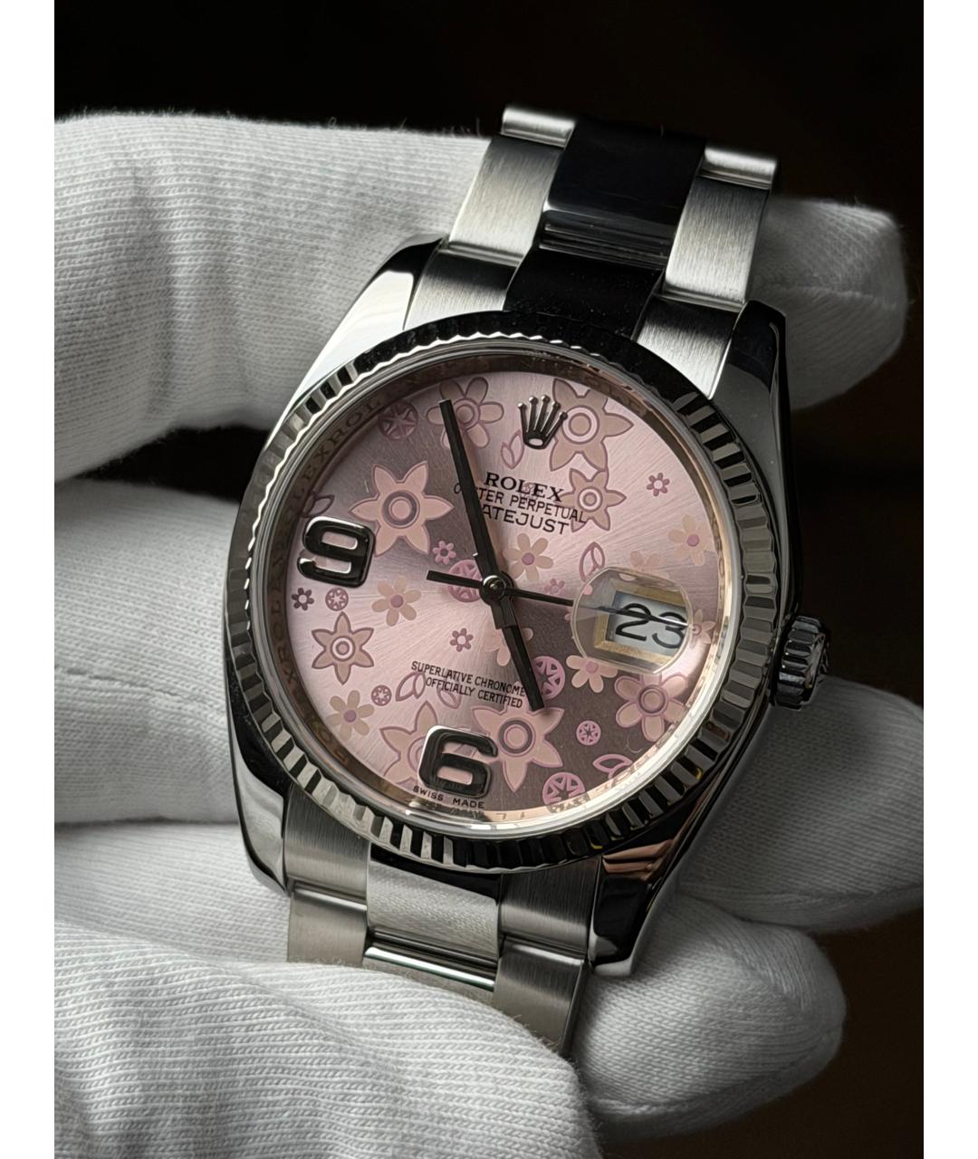 ROLEX Розовые часы, фото 3