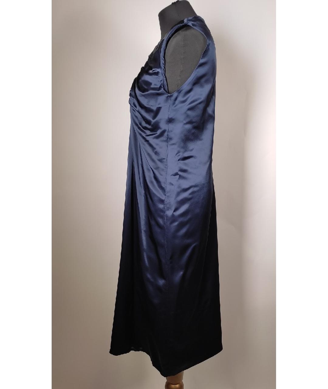 BOTTEGA VENETA Синее вискозное платье, фото 2