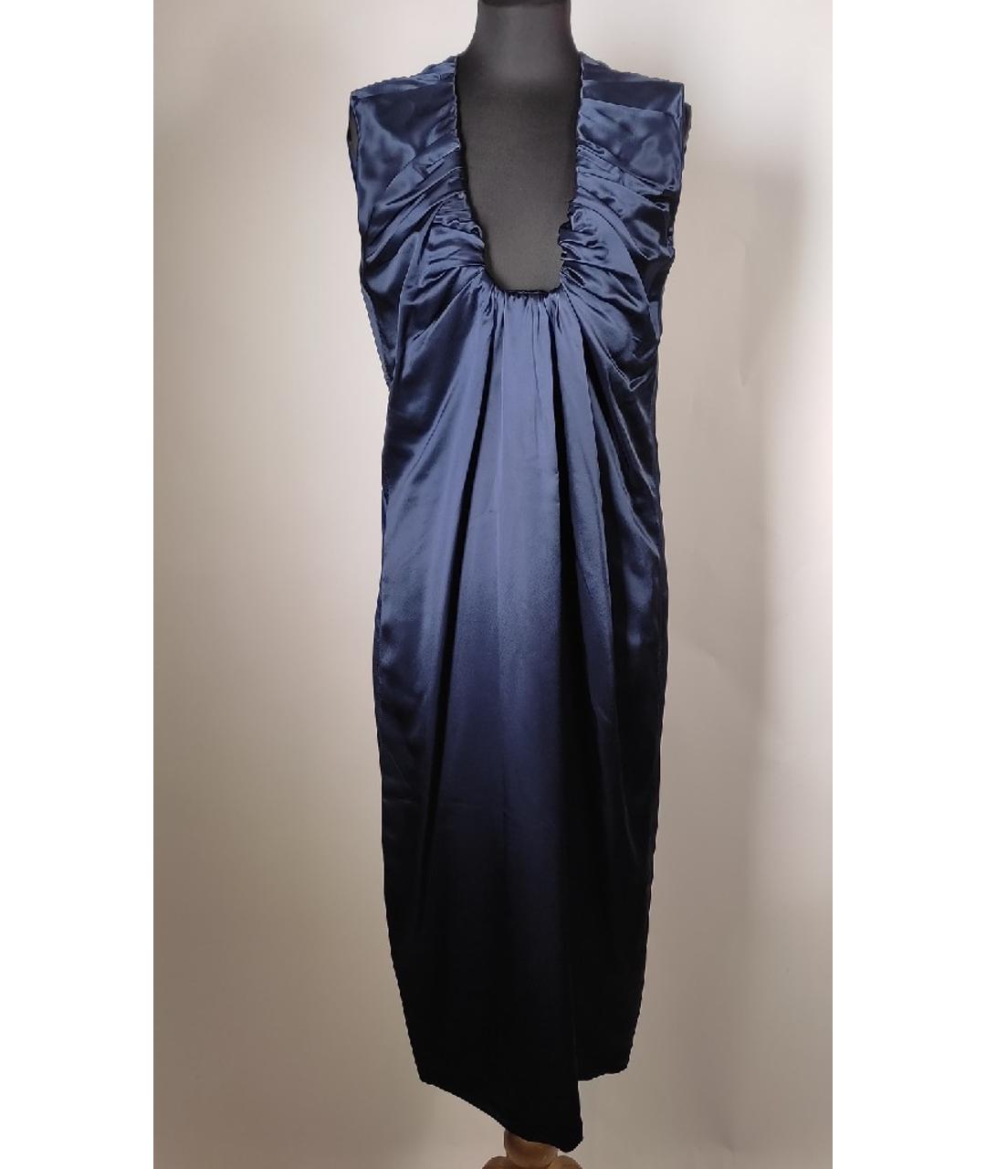 BOTTEGA VENETA Синее вискозное платье, фото 8