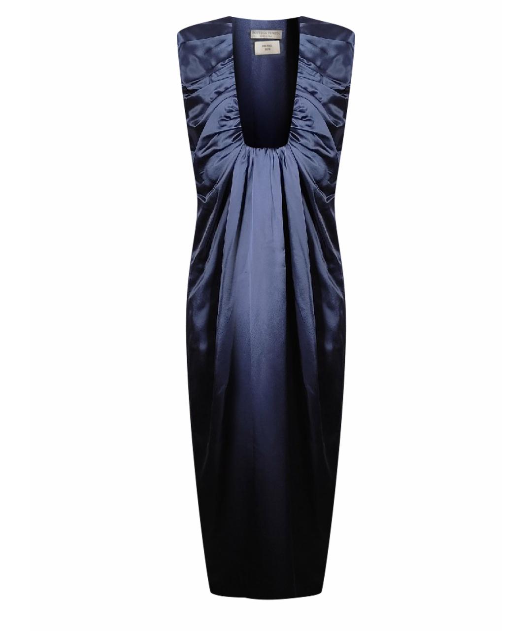 BOTTEGA VENETA Синее вискозное платье, фото 1