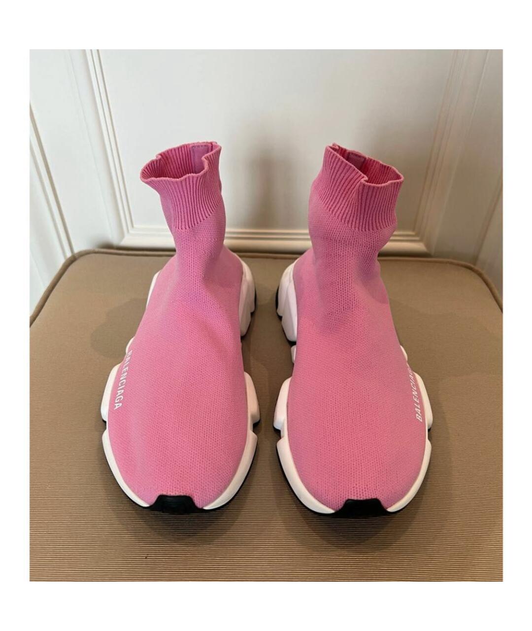 BALENCIAGA Розовые синтетические кроссовки, фото 2
