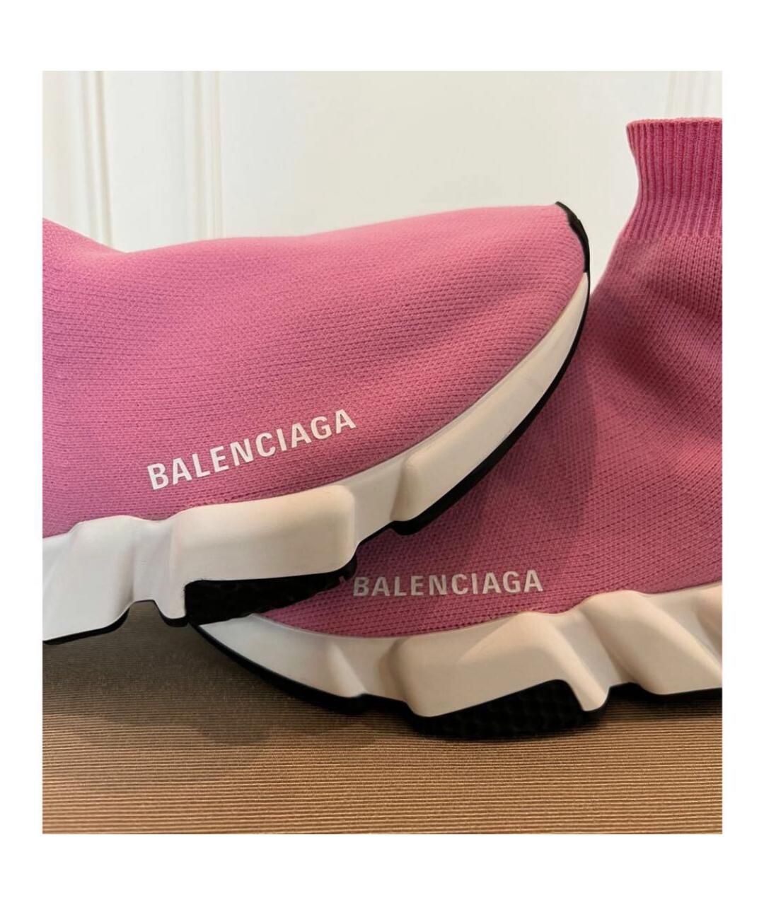 BALENCIAGA Розовые синтетические кроссовки, фото 7