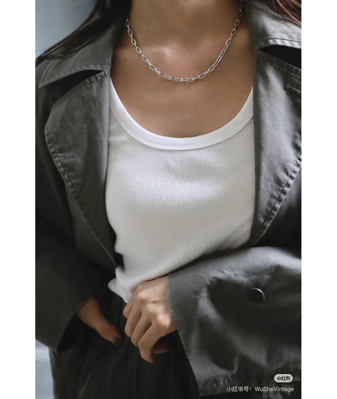 CARTIER Серебряное колье из белого золота, фото 6