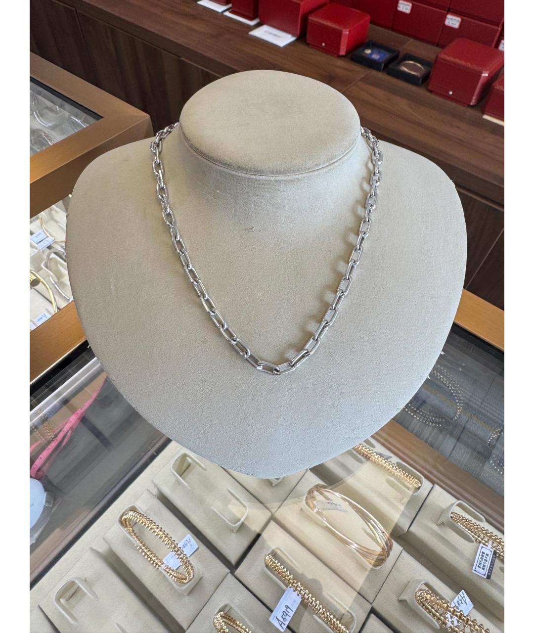 CARTIER Серебряное колье из белого золота, фото 7