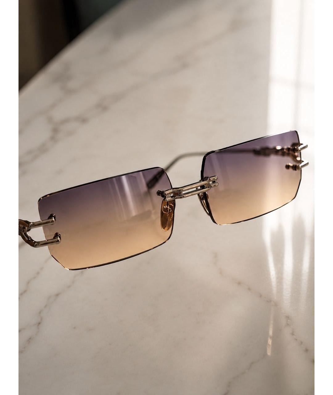 CHROME HEARTS Серебряные металлические солнцезащитные очки, фото 9