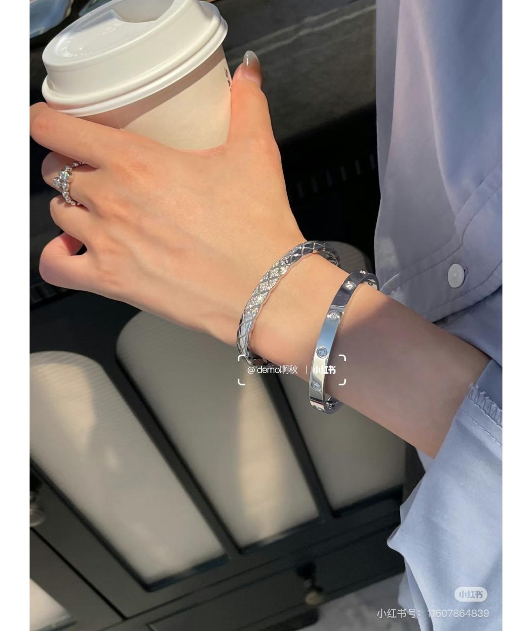 CARTIER Серебряный браслет из белого золота, фото 6