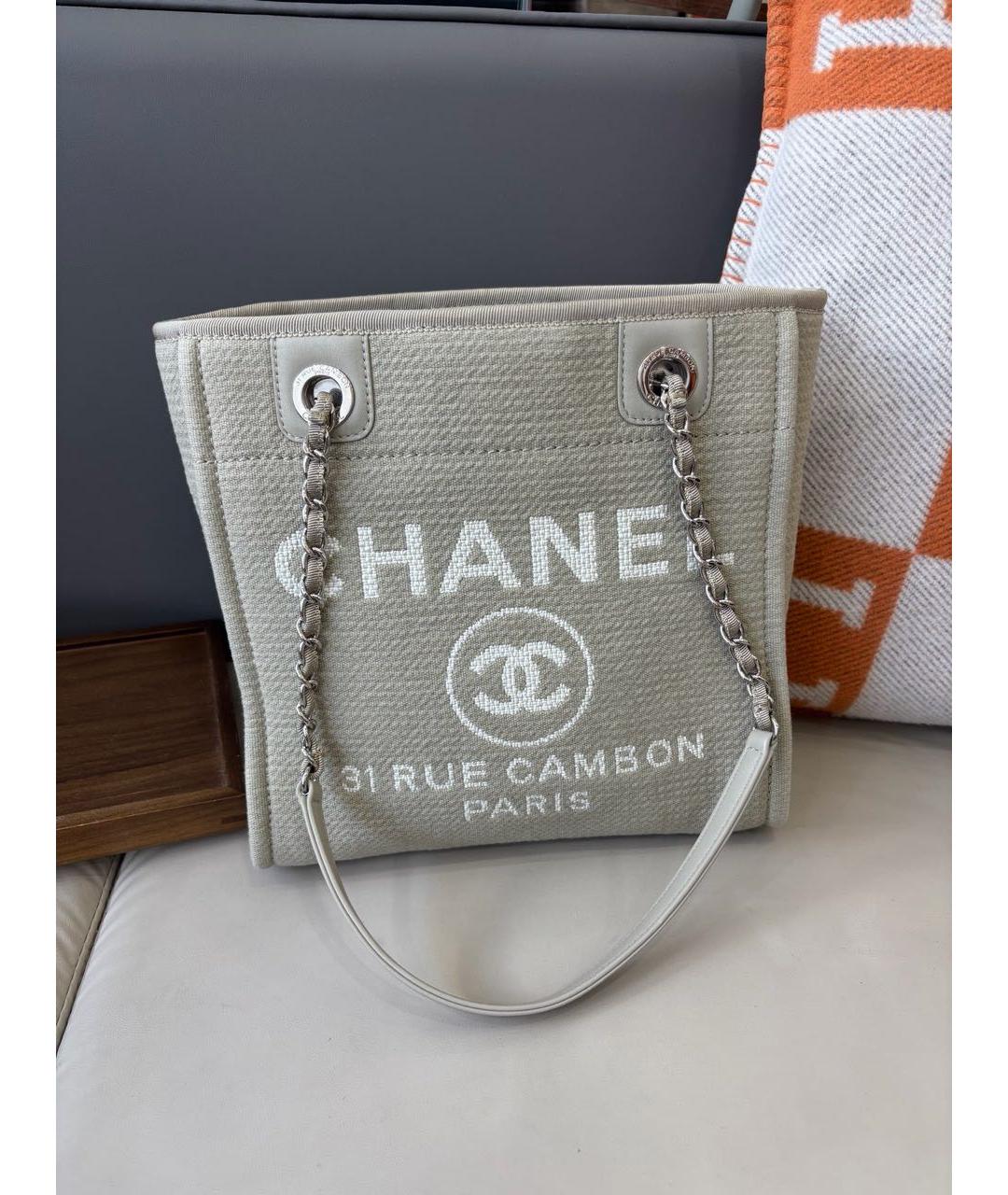 CHANEL Бежевая сумка тоут, фото 9