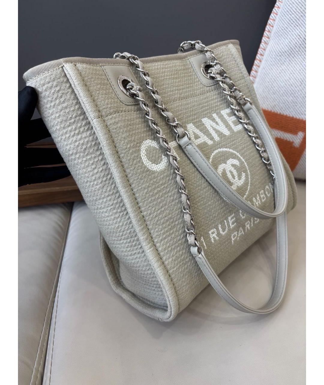CHANEL Бежевая сумка тоут, фото 3