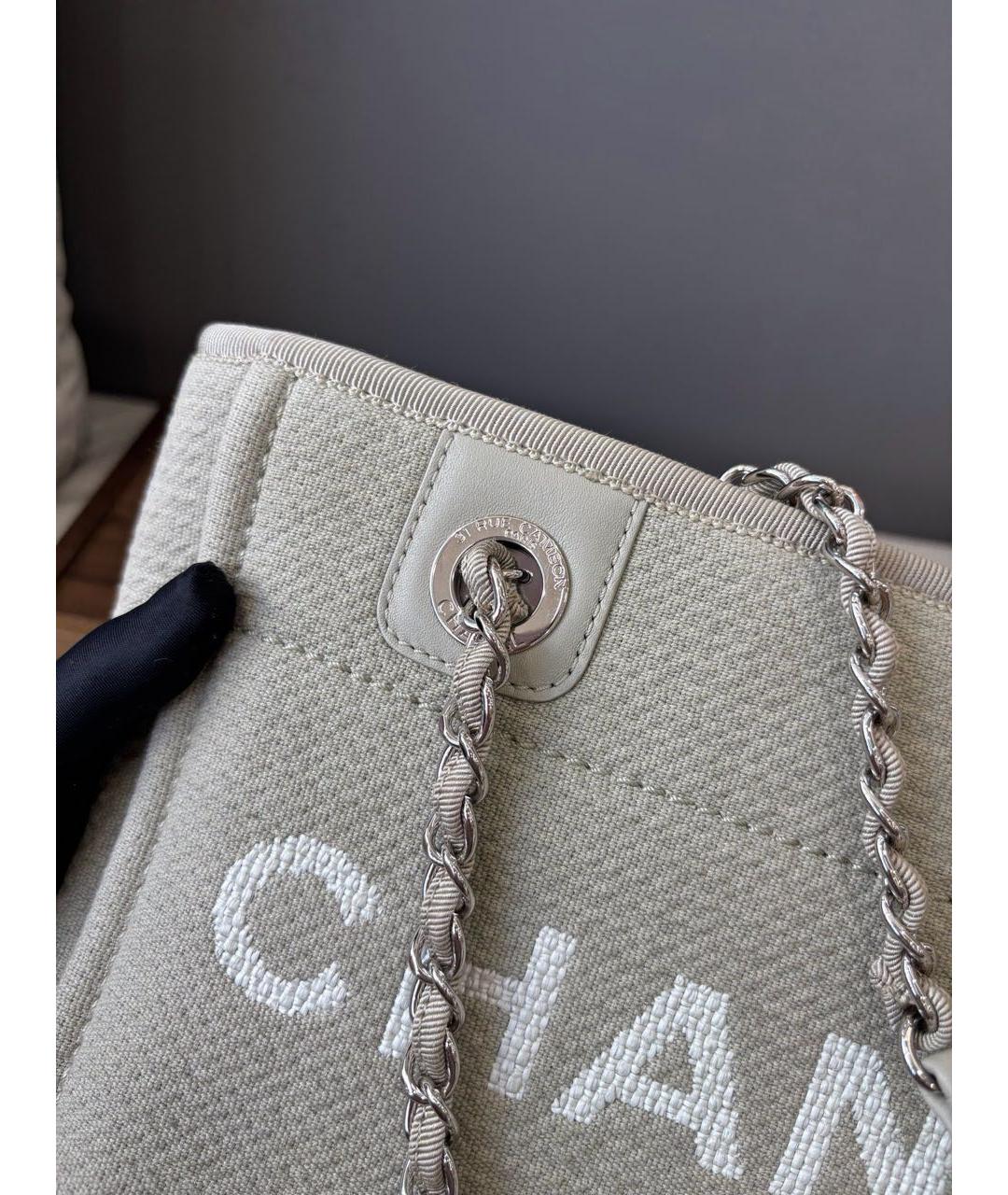 CHANEL Бежевая сумка тоут, фото 6