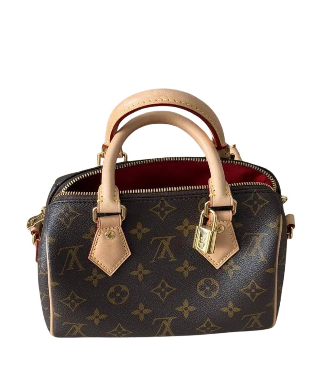 LOUIS VUITTON Коричневая сумка с короткими ручками из канвы, фото 1