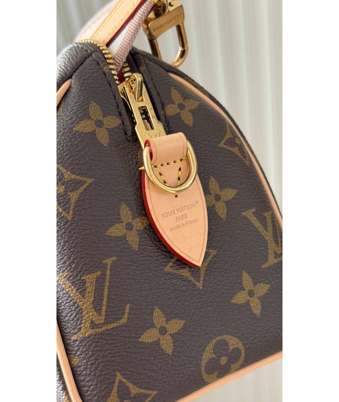 LOUIS VUITTON Коричневая сумка с короткими ручками из канвы, фото 6
