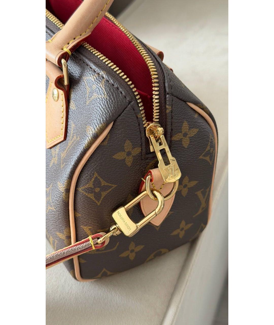 LOUIS VUITTON Коричневая сумка с короткими ручками из канвы, фото 4