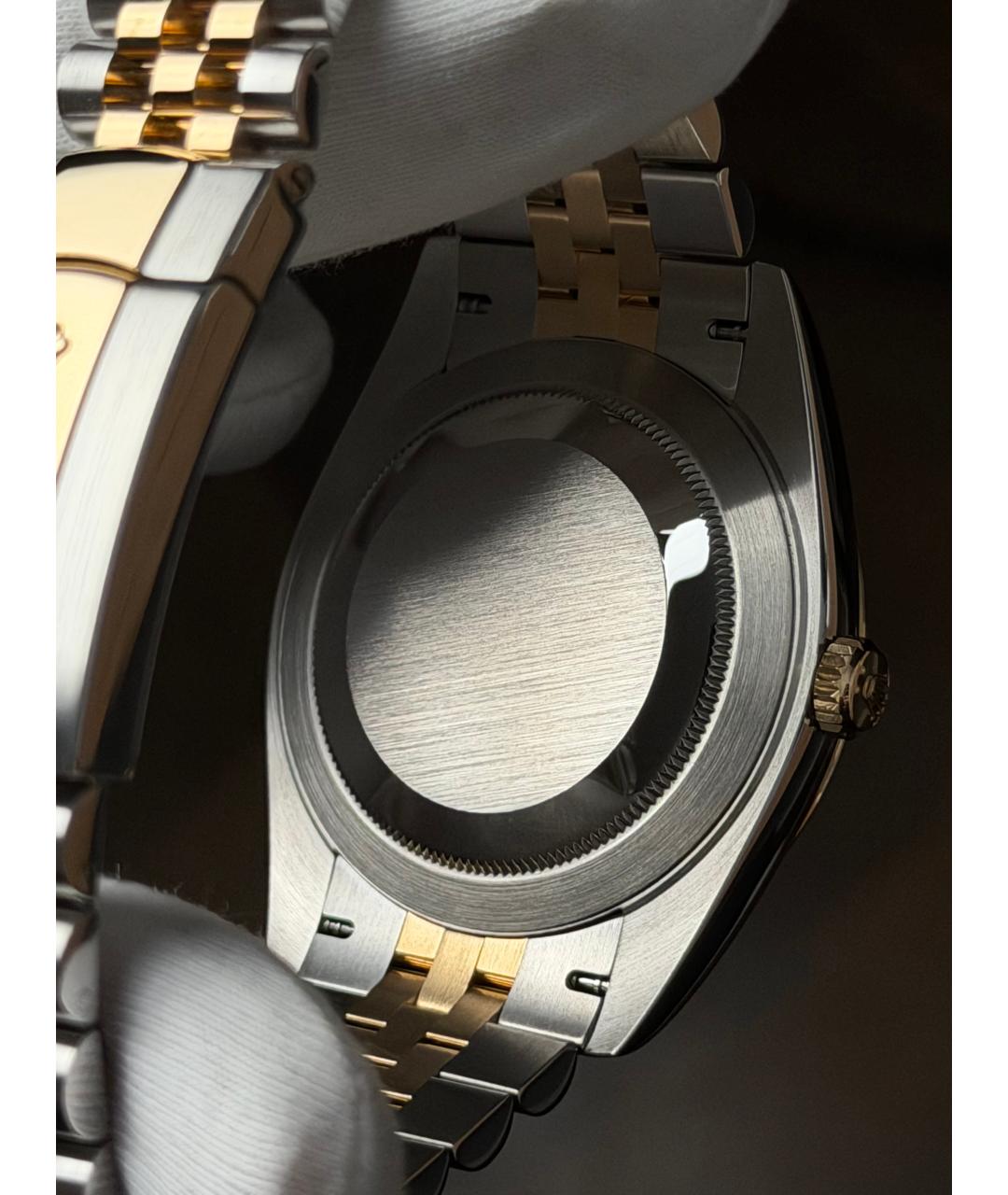 ROLEX Серые часы из желтого золота, фото 8