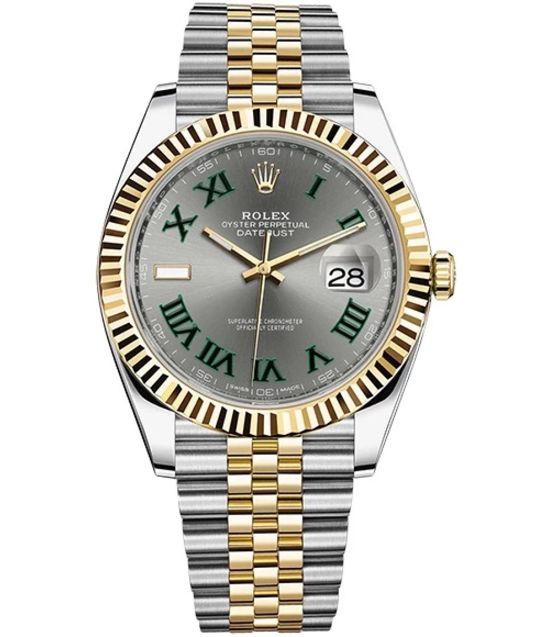 ROLEX Серые часы из желтого золота, фото 1