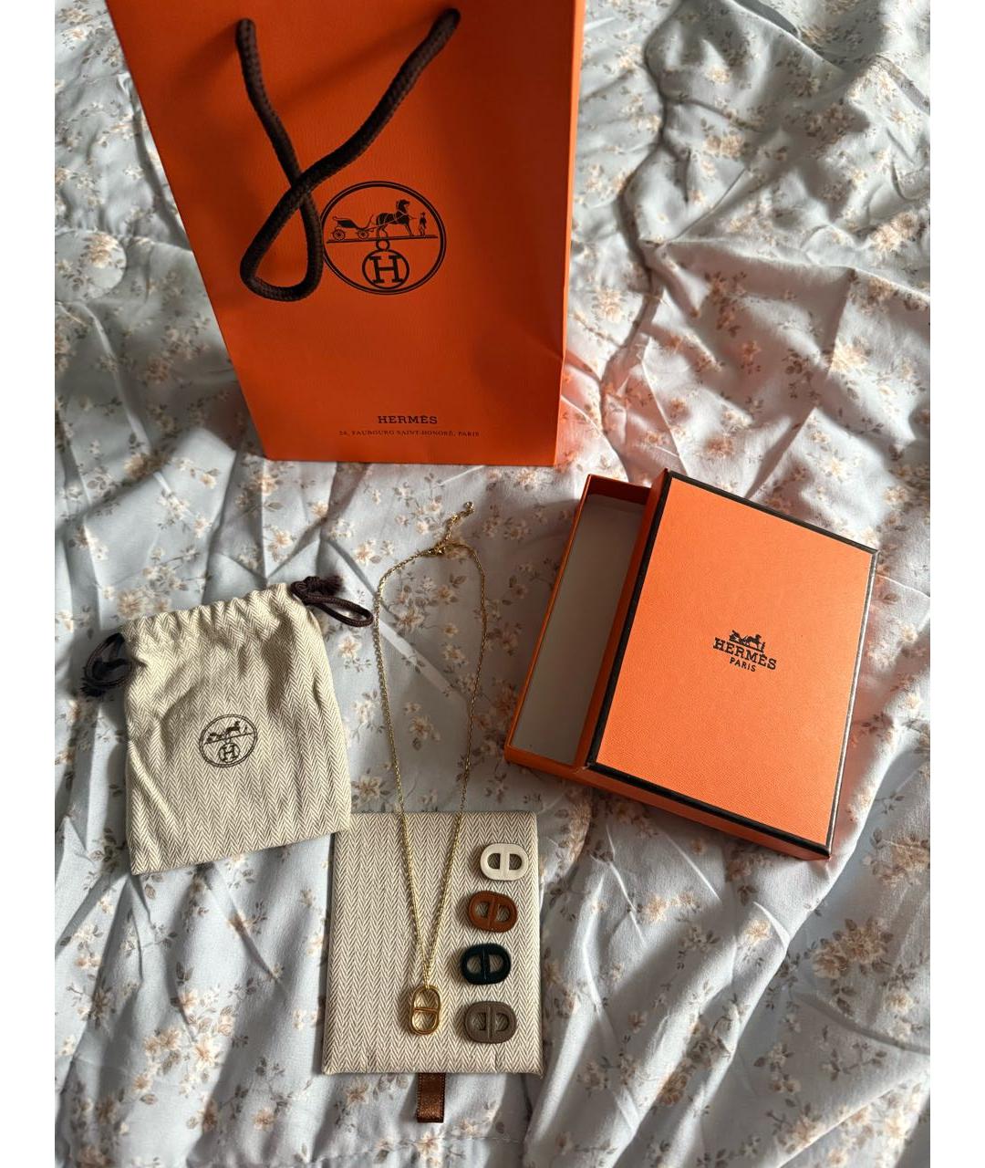 HERMES Золотая подвеска, фото 3