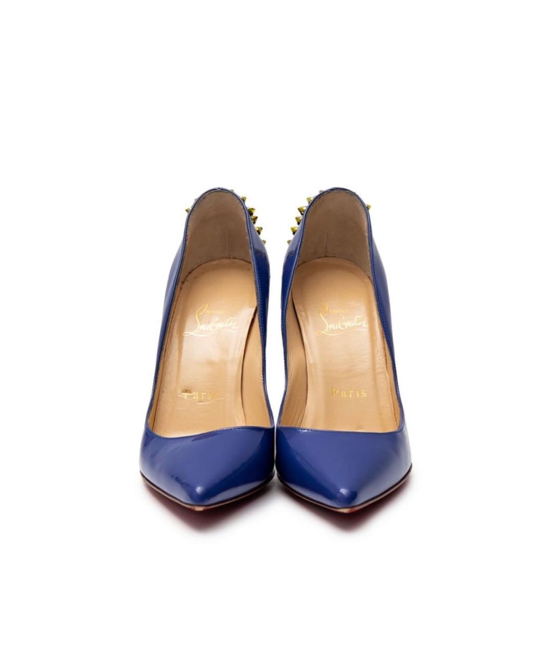 CHRISTIAN LOUBOUTIN Синие туфли из лакированной кожи, фото 2