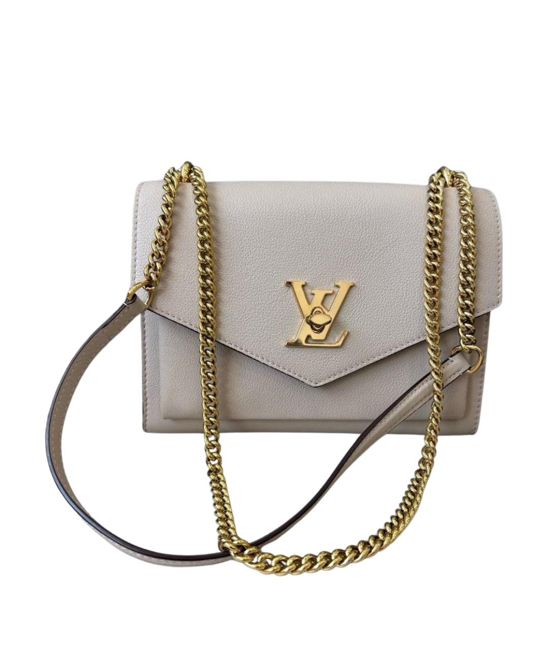 LOUIS VUITTON Бежевая кожаная сумка через плечо, фото 1