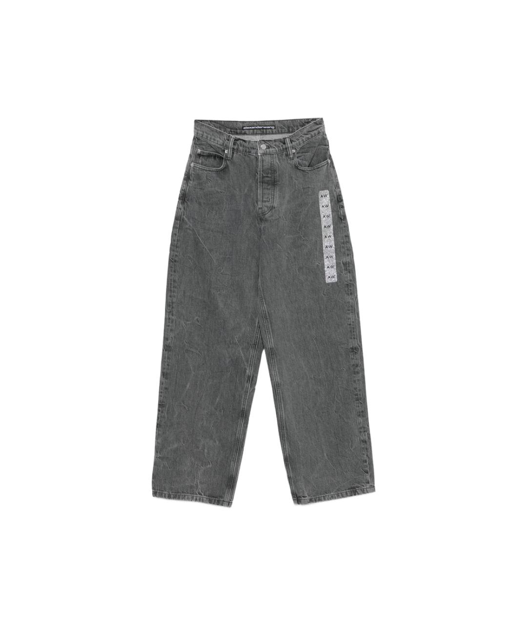 ALEXANDER WANG Серые хлопковые прямые джинсы, фото 1