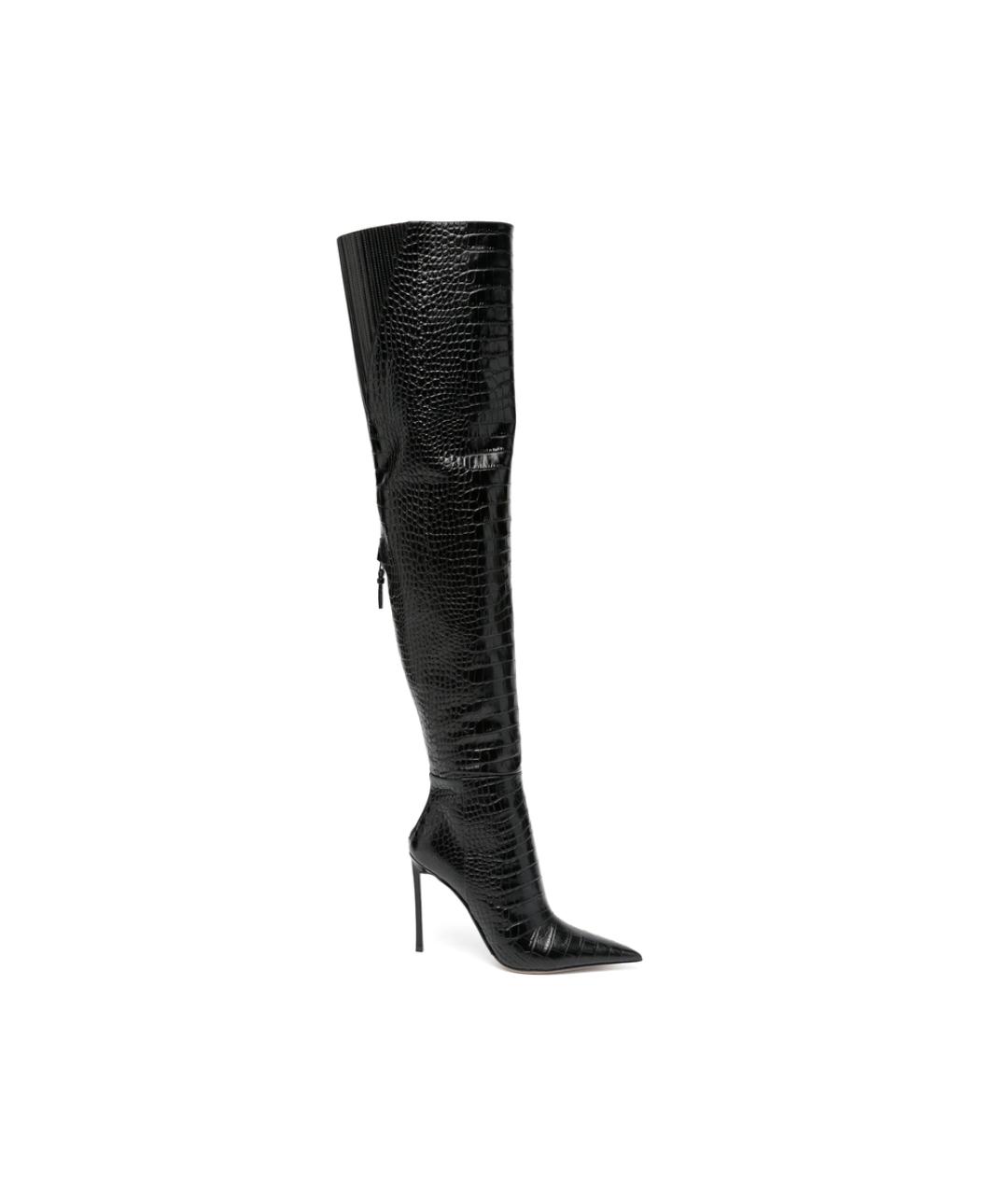 TOM FORD Черные кожаные ботфорты, фото 5