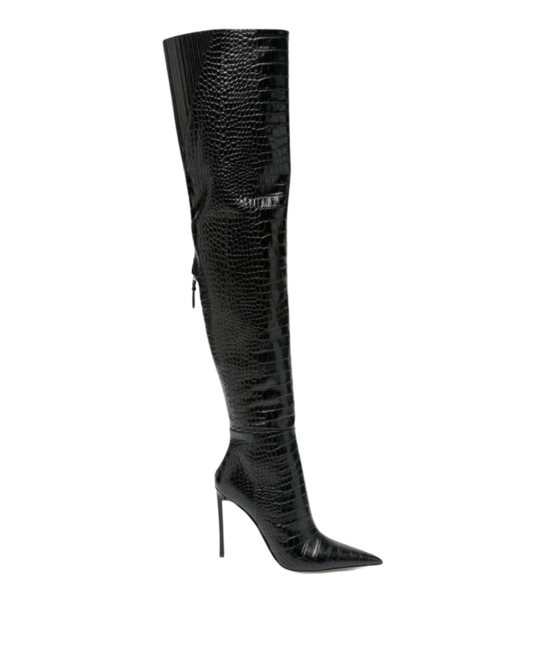 TOM FORD Черные кожаные ботфорты, фото 1