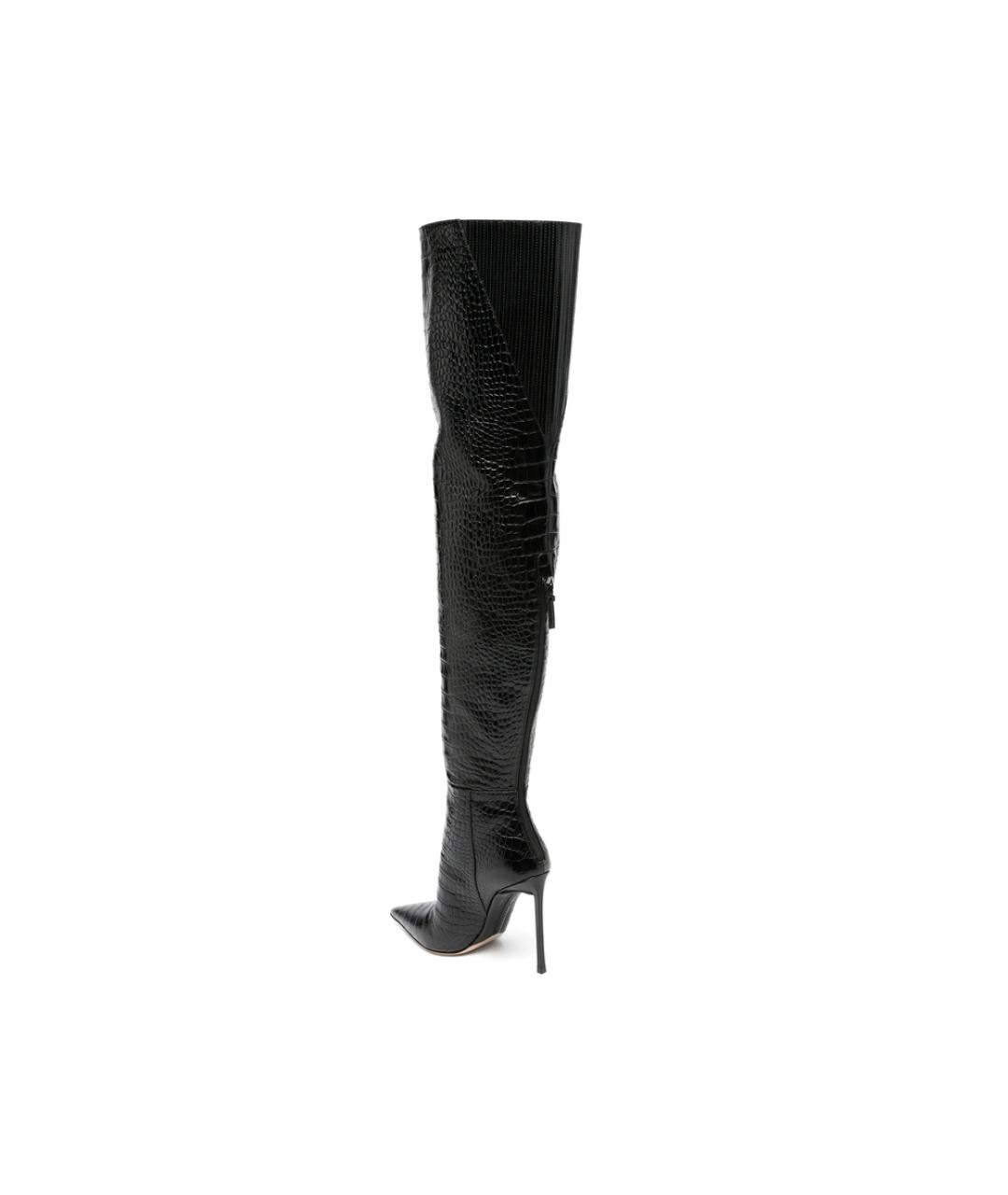 TOM FORD Черные кожаные ботфорты, фото 4