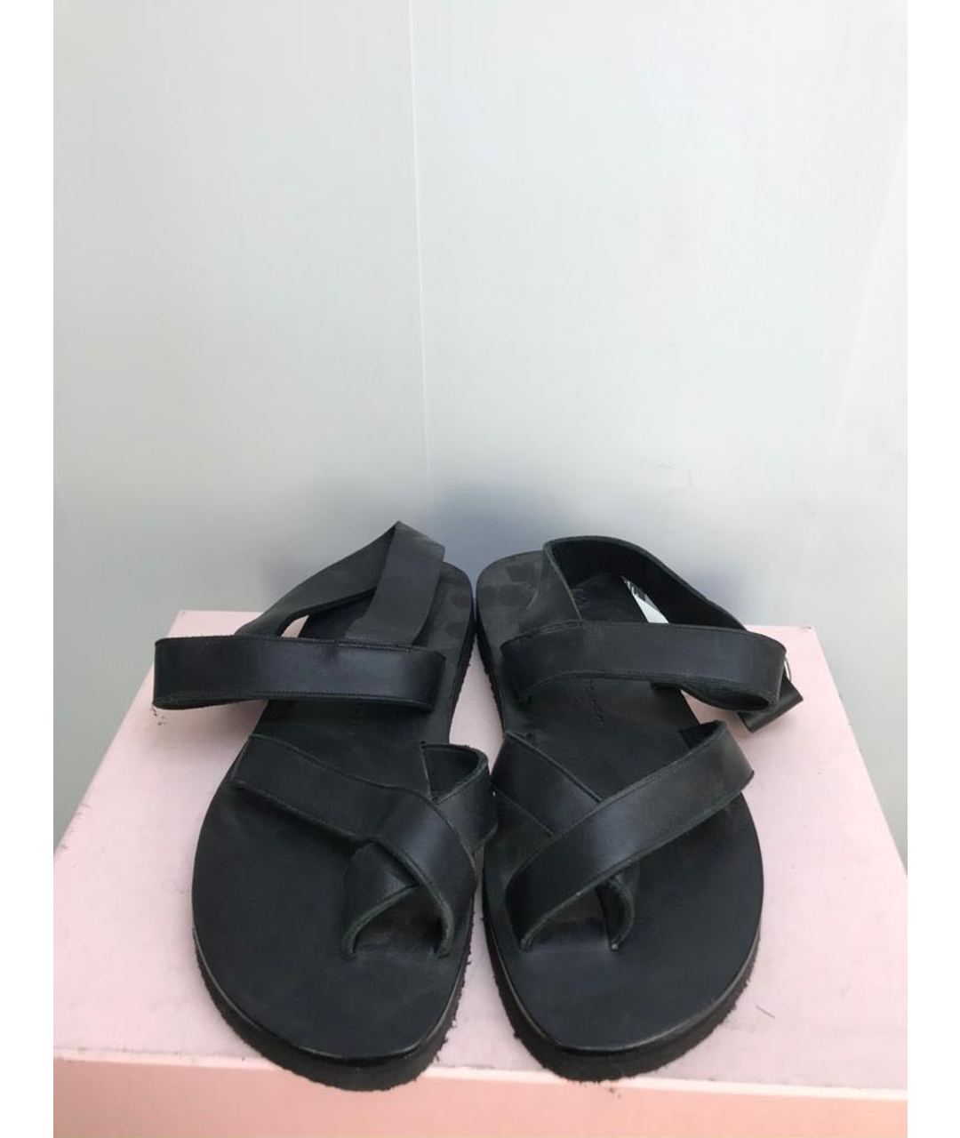 YOHJI YAMAMOTO Черные кожаные сандалии, фото 2
