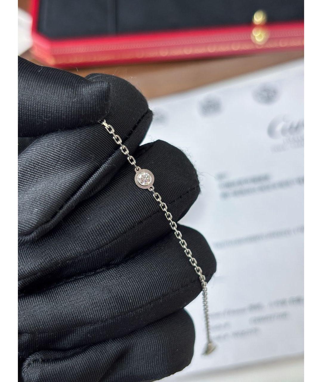 CARTIER Белый браслет из белого золота, фото 4
