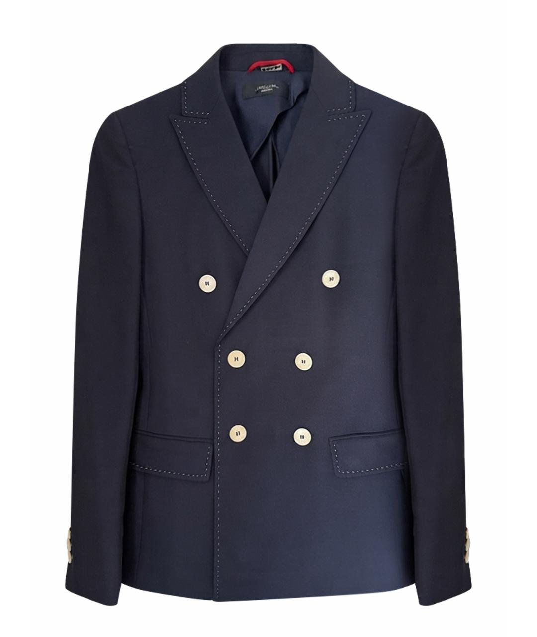 WEEKEND MAX MARA Синий шерстяной костюм с брюками, фото 1