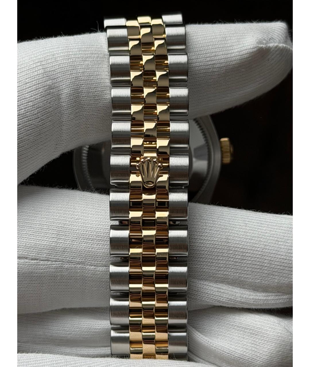 ROLEX Зеленые часы из желтого золота, фото 8