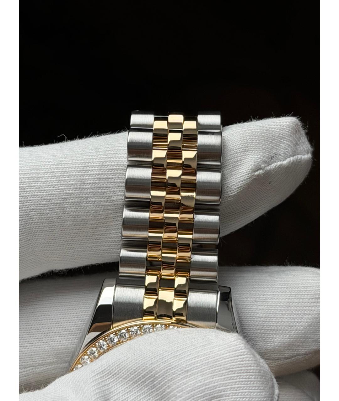 ROLEX Зеленые часы из желтого золота, фото 7
