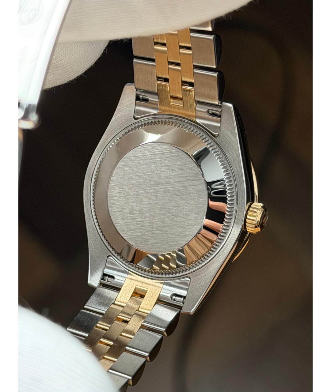 ROLEX Зеленые часы из желтого золота, фото 9