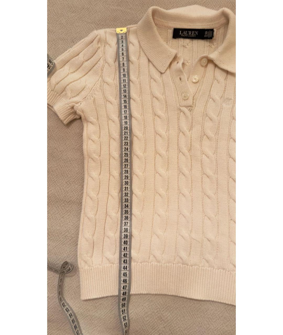 POLO RALPH LAUREN Бежевый хлопковый джемпер / свитер, фото 3