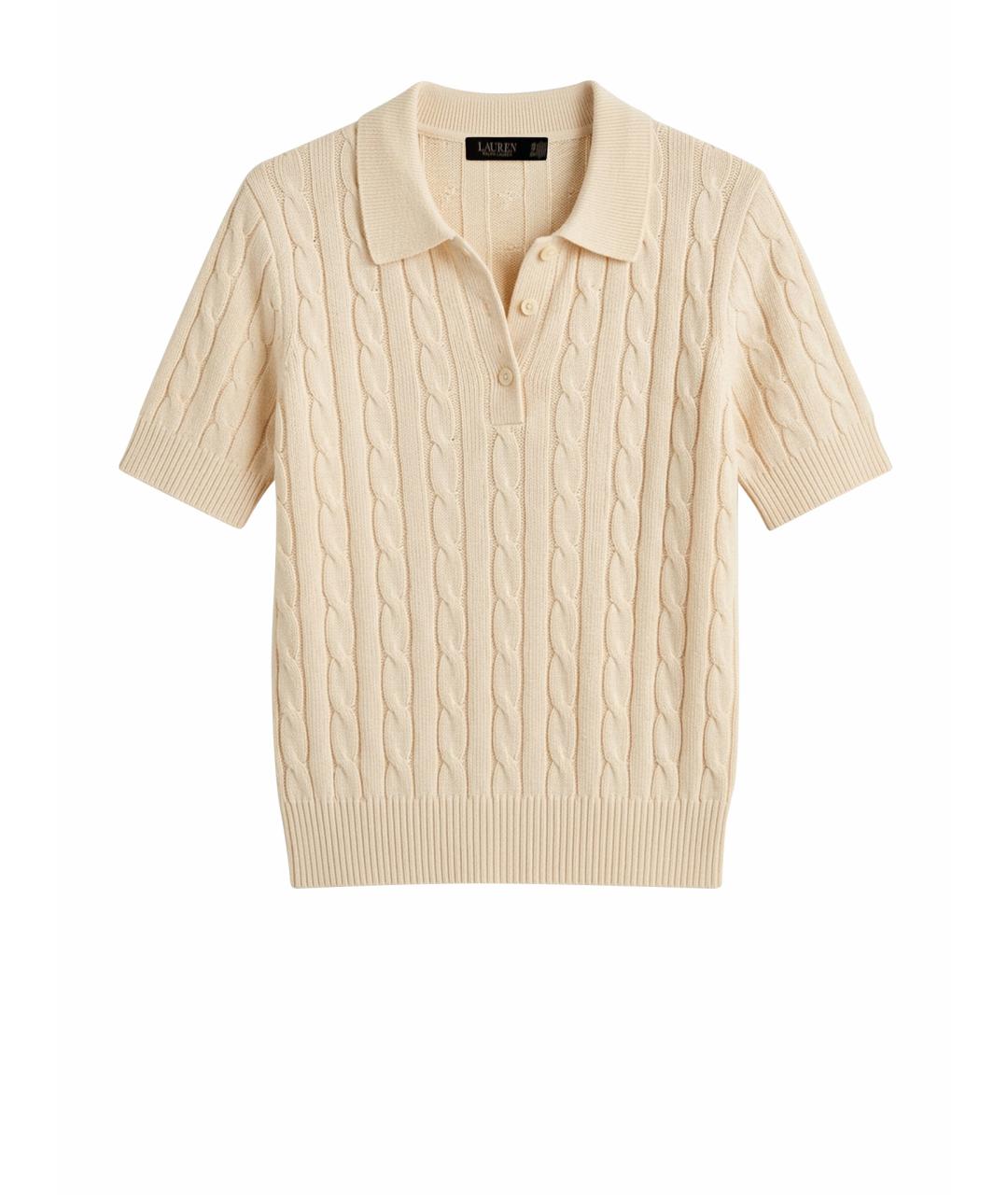 POLO RALPH LAUREN Бежевый хлопковый джемпер / свитер, фото 1