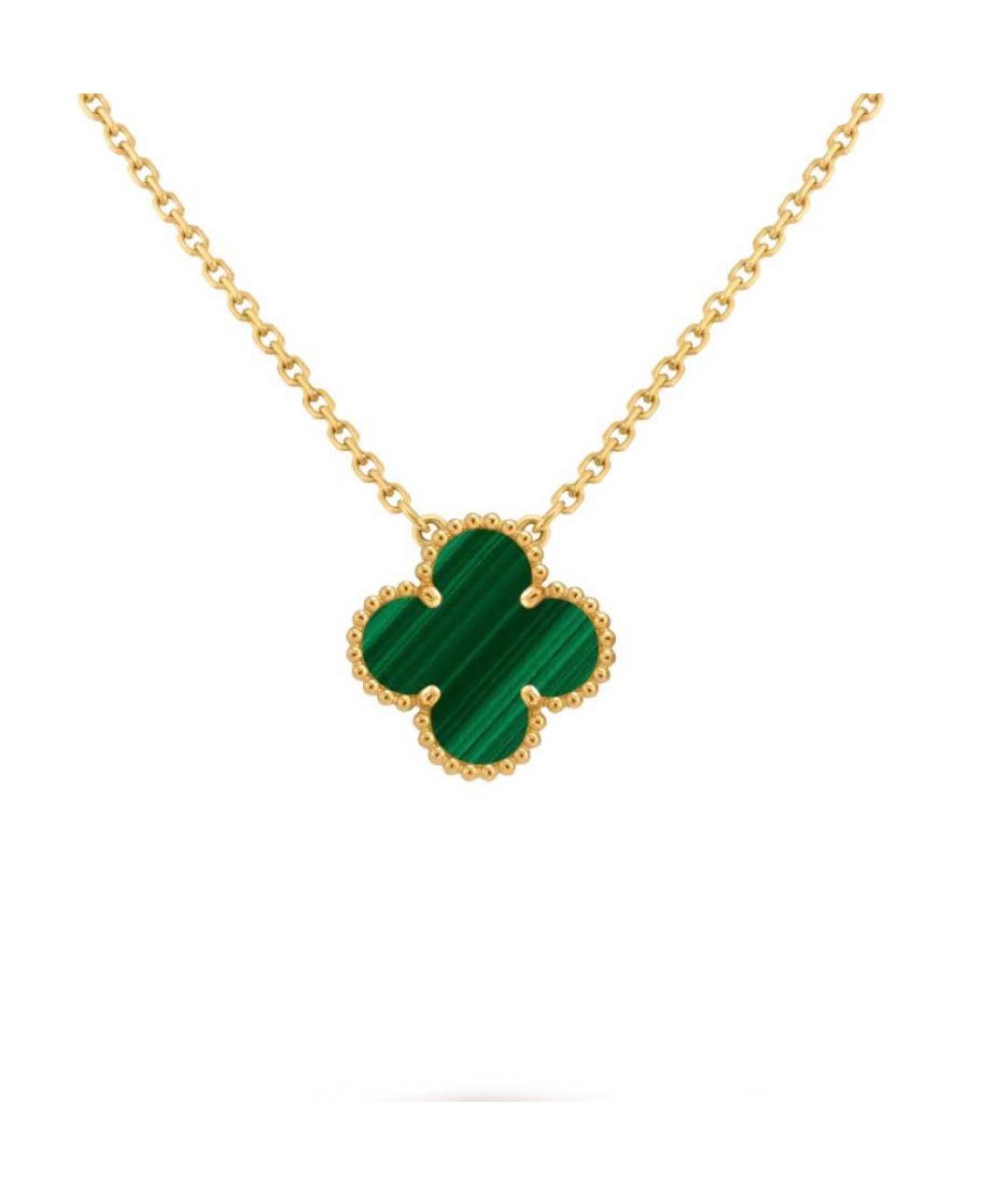 VAN CLEEF & ARPELS Зеленое колье из желтого золота, фото 1