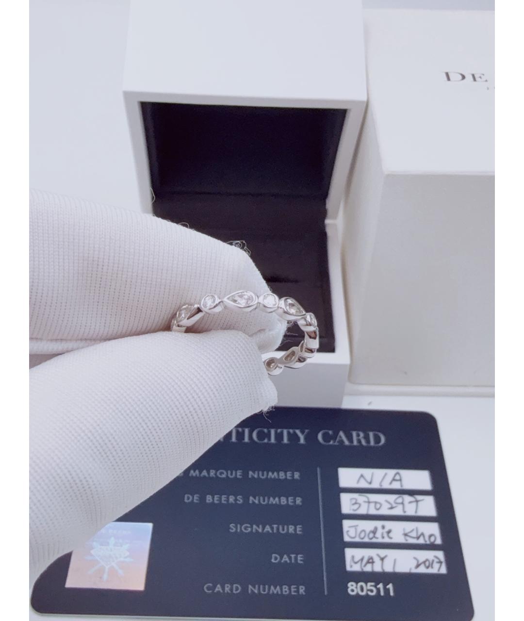 DE BEERS Серебряное кольцо из белого золота, фото 4