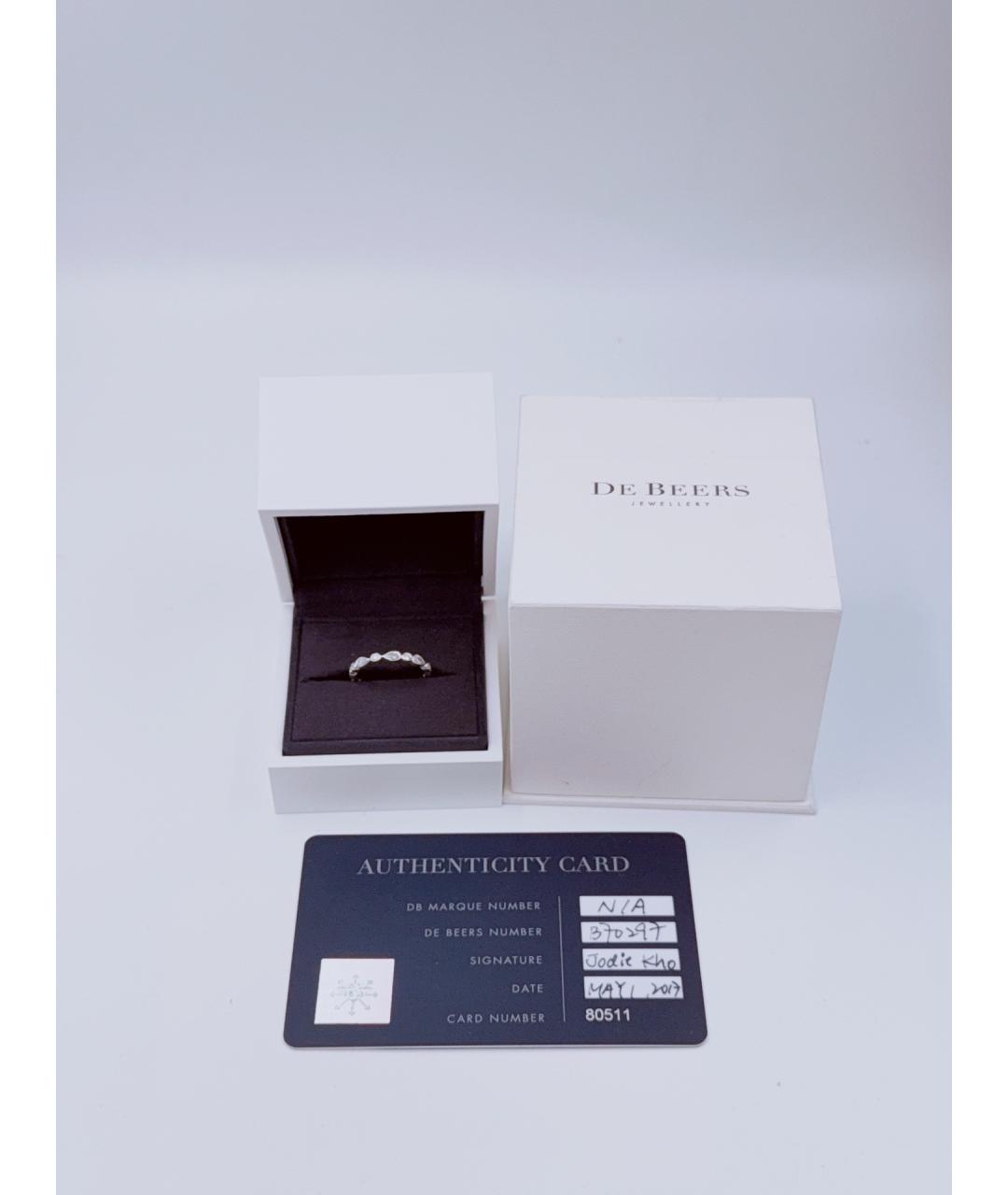 DE BEERS Серебряное кольцо из белого золота, фото 2