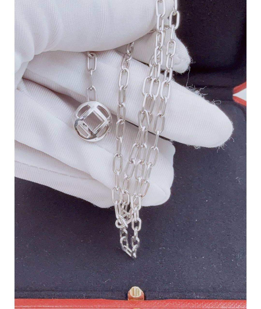 CARTIER Серебряное колье из белого золота, фото 6