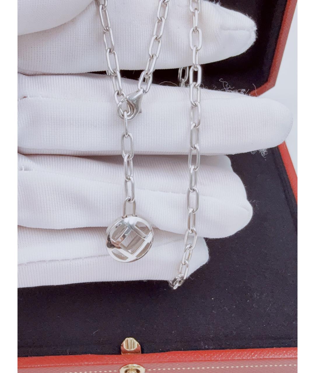 CARTIER Серебряное колье из белого золота, фото 5