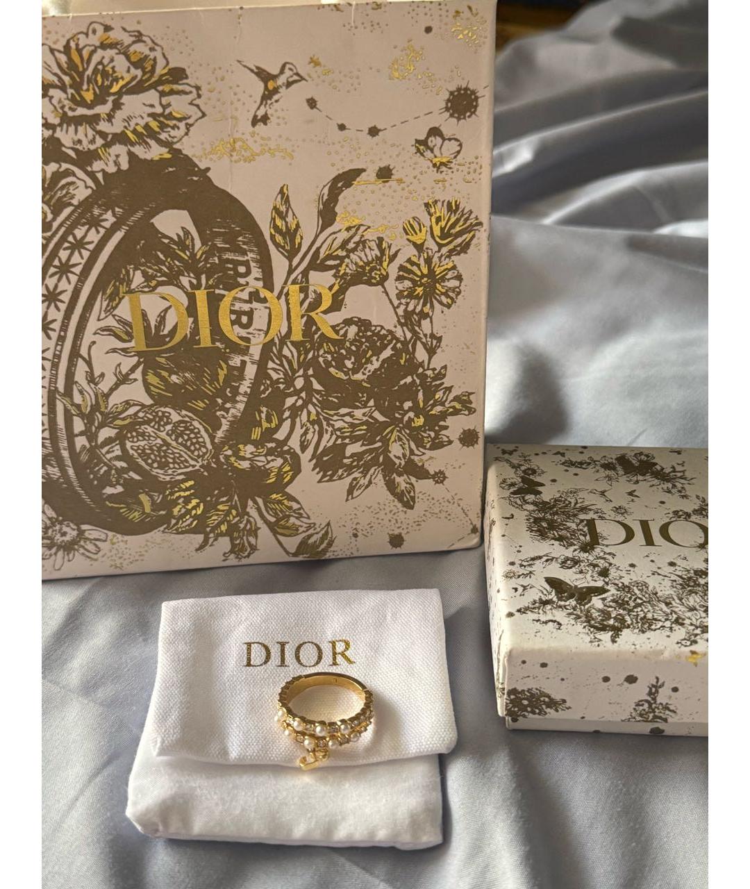 CHRISTIAN DIOR Золотое металлическое кольцо, фото 5
