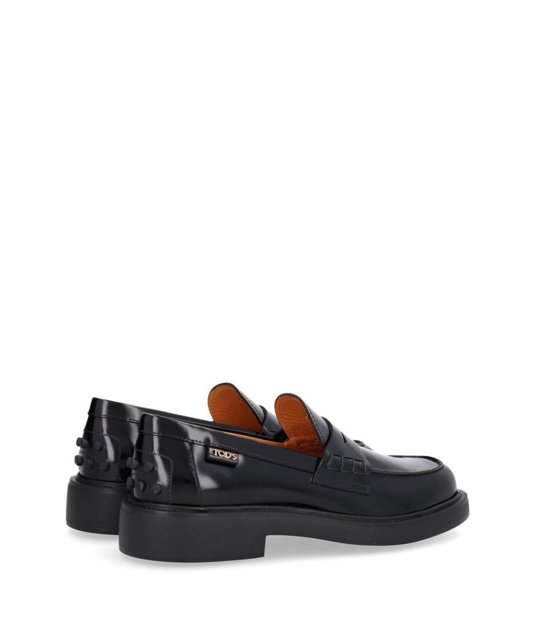 TOD'S Черные кожаные лоферы, фото 3