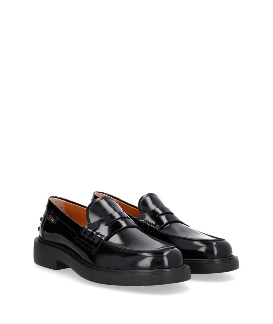 TOD'S Черные кожаные лоферы, фото 2