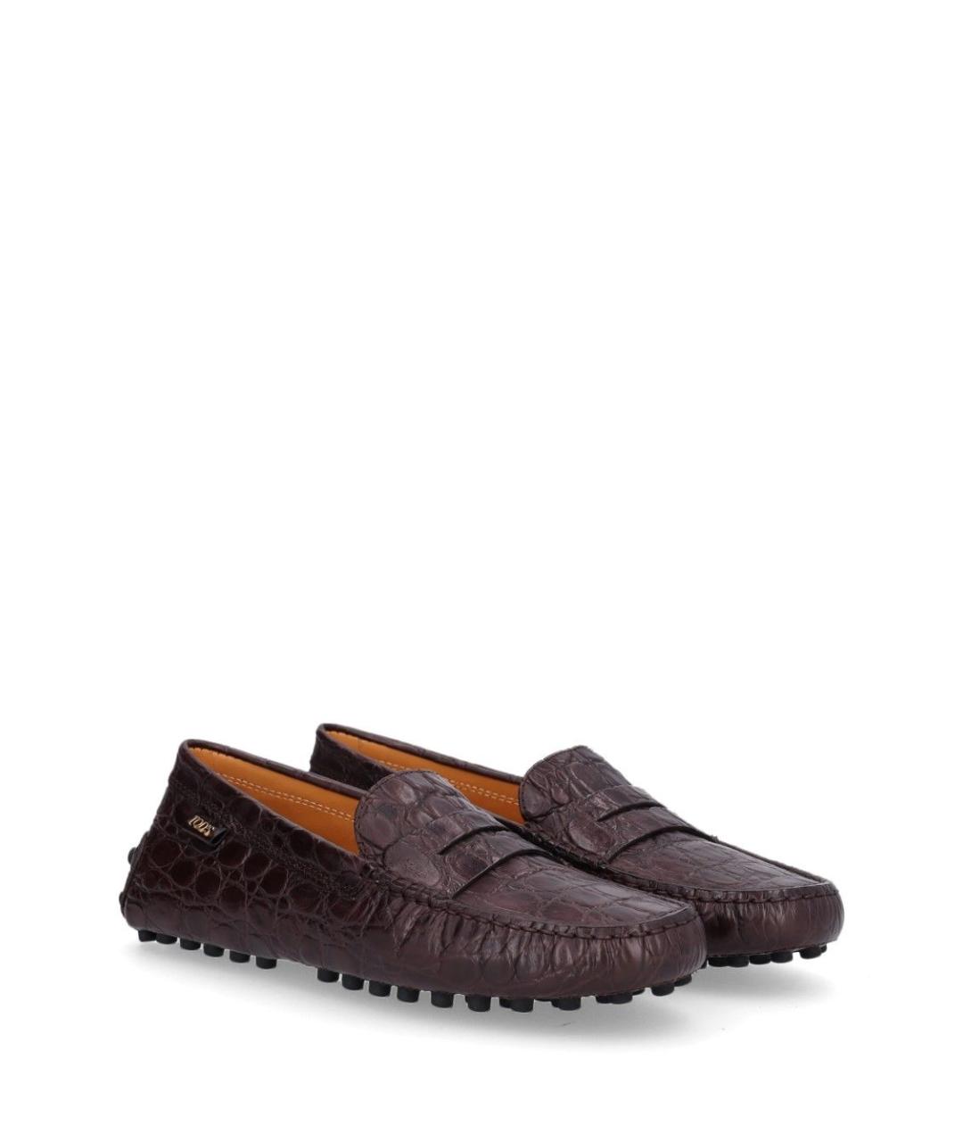 TOD'S Коричневые кожаные мокасины, фото 2