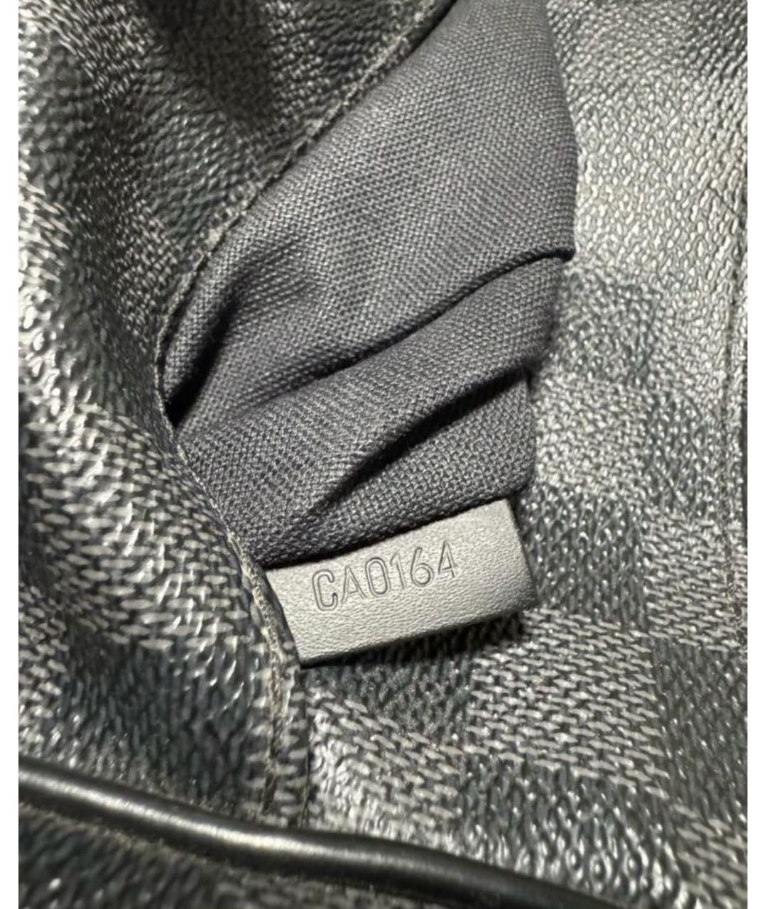 LOUIS VUITTON Черная сумка на плечо из канвы, фото 5
