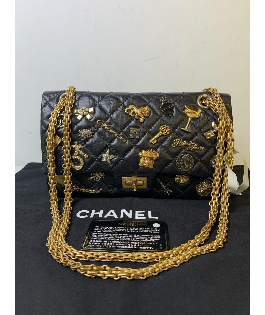 CHANEL Черная кожаная сумка через плечо, фото 2