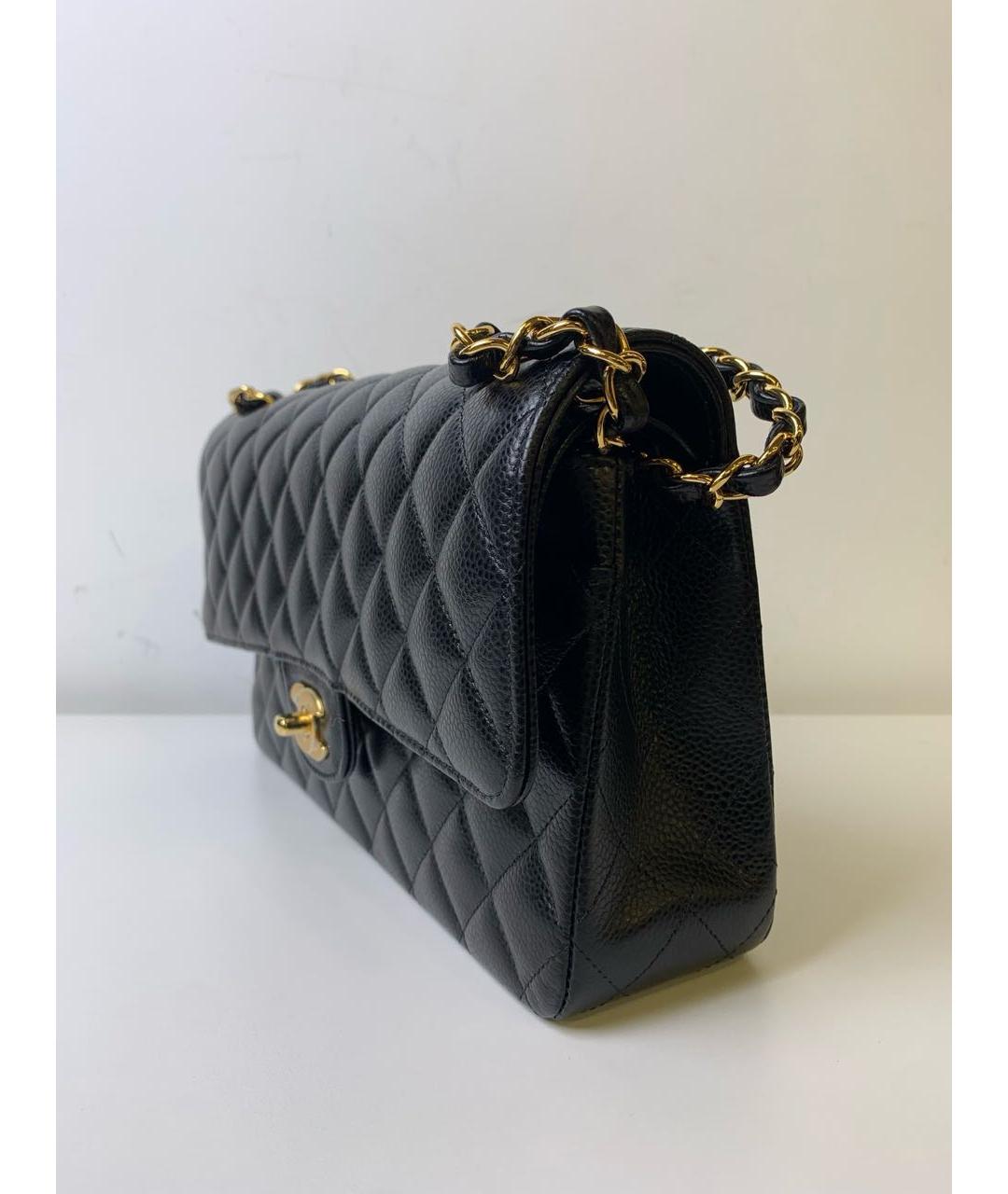 CHANEL Черная кожаная сумка через плечо, фото 3