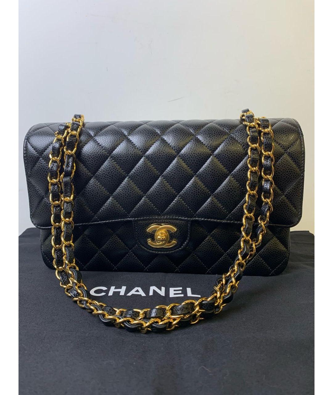 CHANEL Черная кожаная сумка через плечо, фото 2