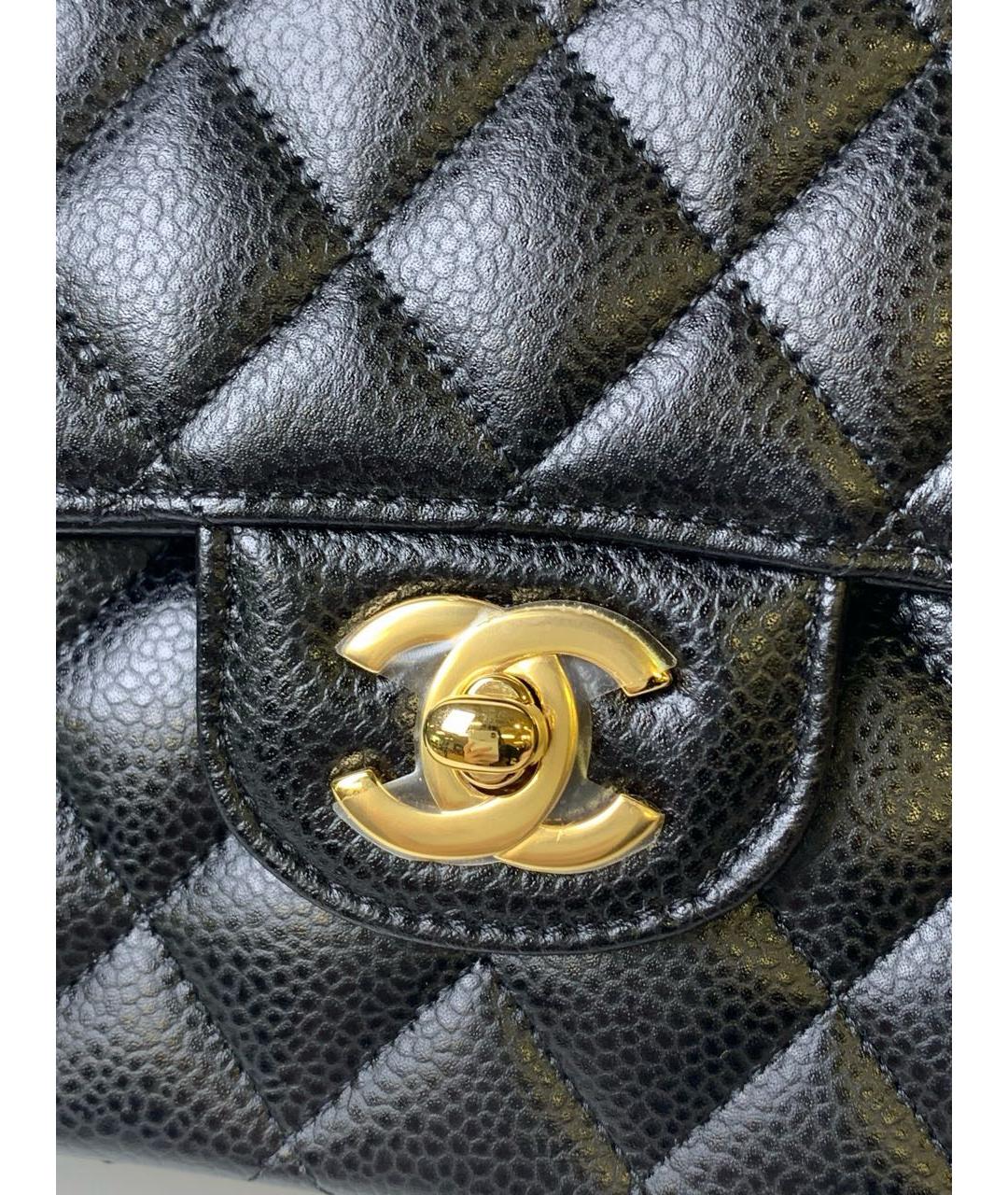 CHANEL Черная кожаная сумка через плечо, фото 6