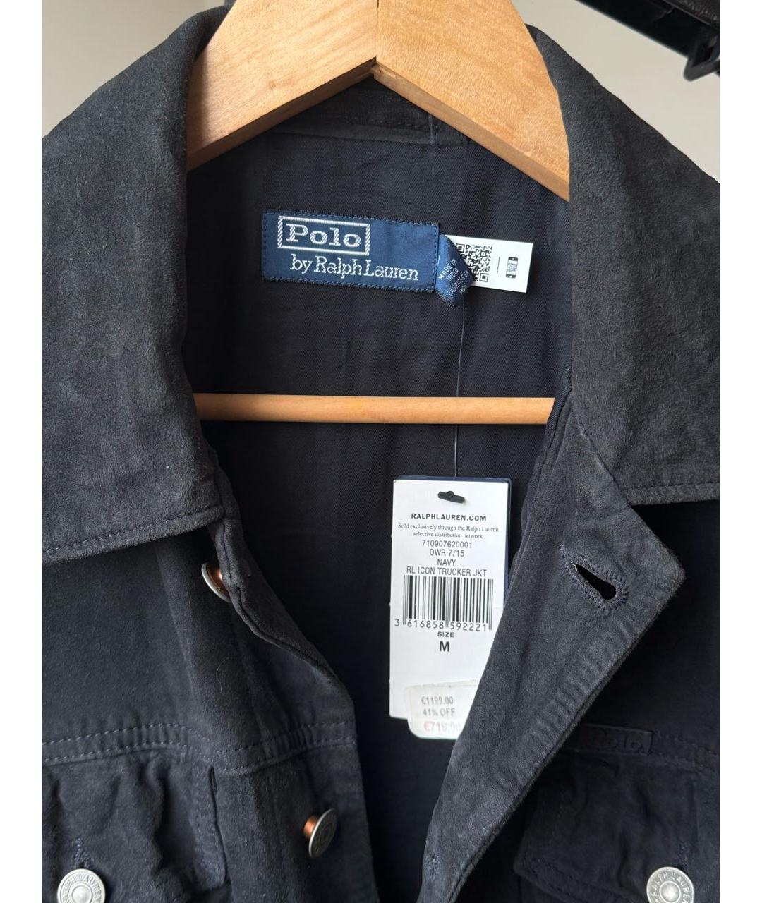 POLO RALPH LAUREN Черная замшевая куртка, фото 5