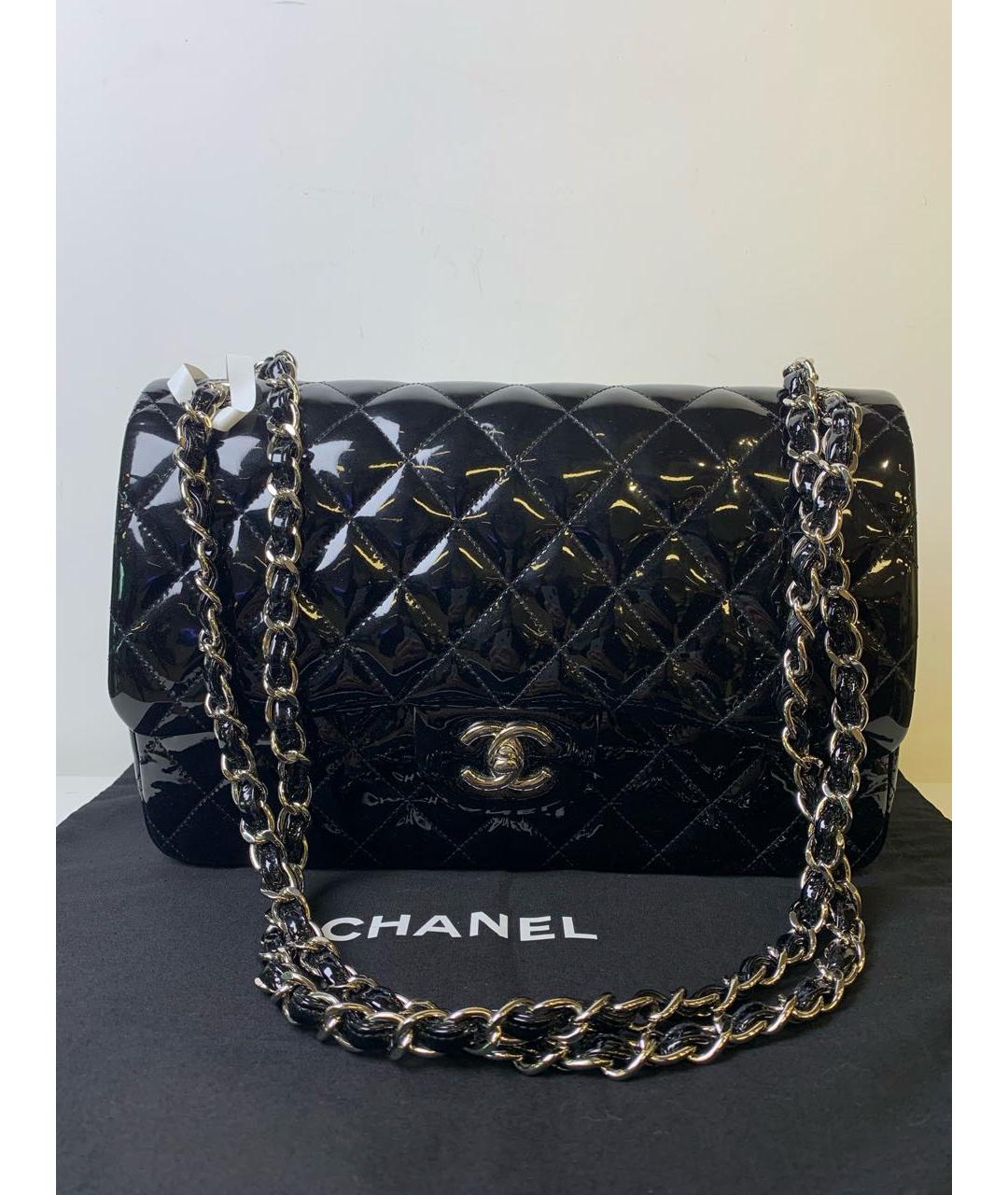 CHANEL Черная сумка через плечо из кожи аллигатора, фото 2